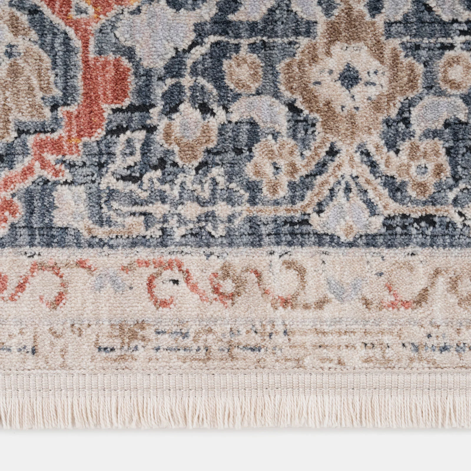 Blue Foral Motif Area Rug - Nava - Image 6