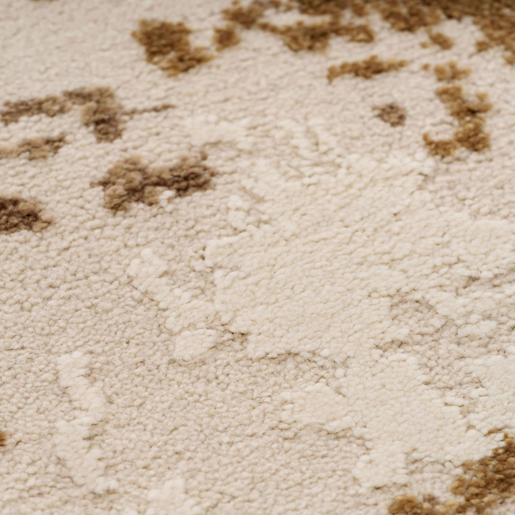 Distressed Brushstroke Beige Runner Rug - Image 6