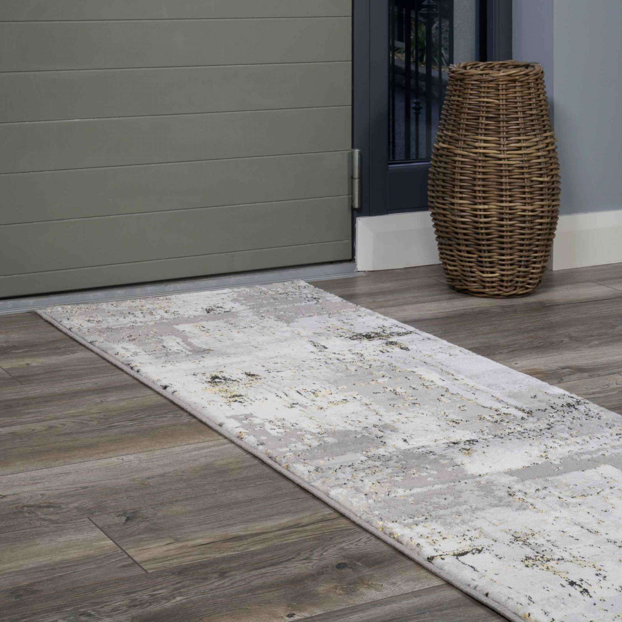 Modern Gold Abstract Distressed Living Room Rugs - Grace - Image 5
