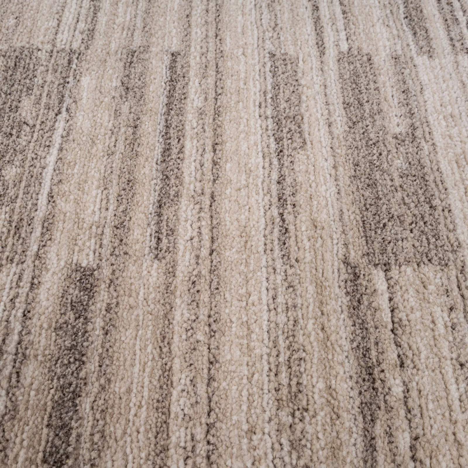 Neutral Beige Linear Living Room Rug - Elias - Image 5