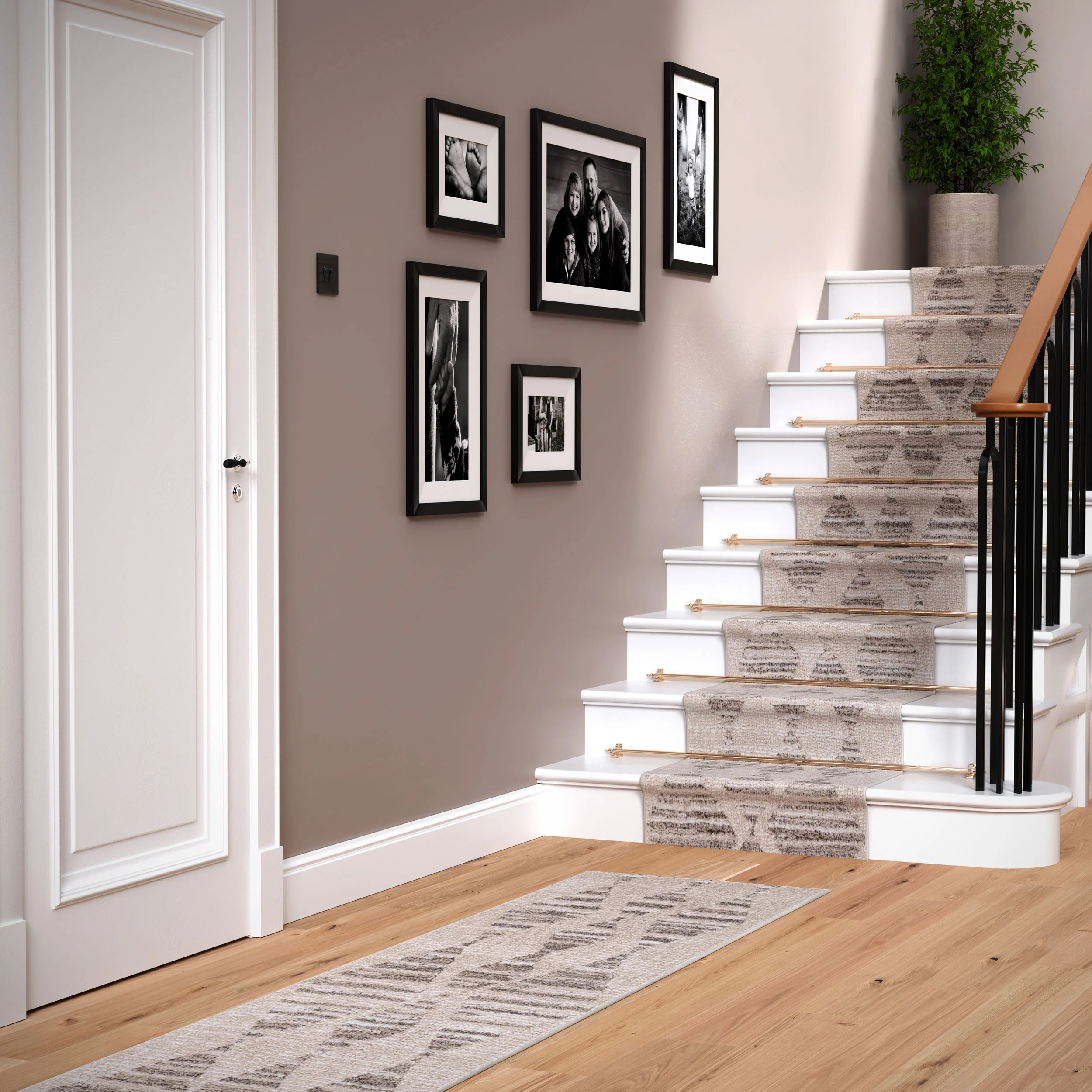 Neutral Diamond Pattern Area Rug - Lucas - Image 8