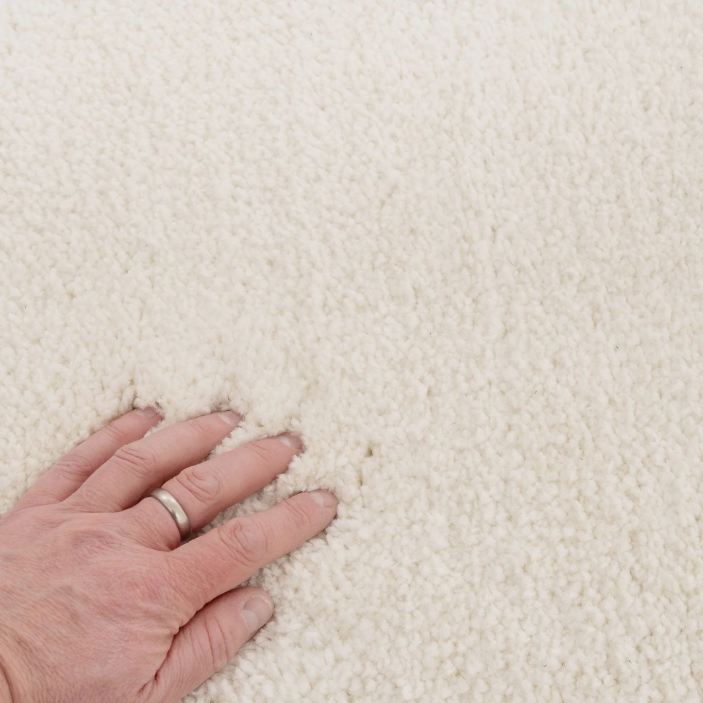 Premium Cream Shaggy Rug - Lace - Image 13