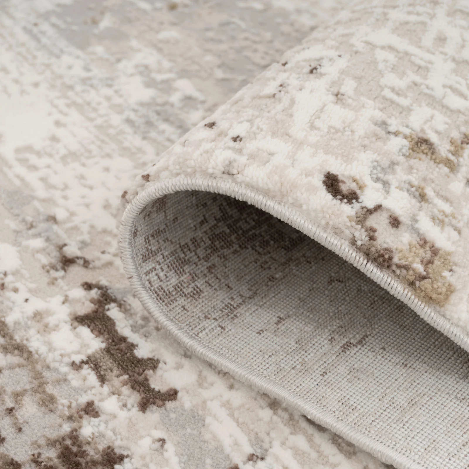 Soft Beige Modern Distressed Rug - Zoya - Image 5